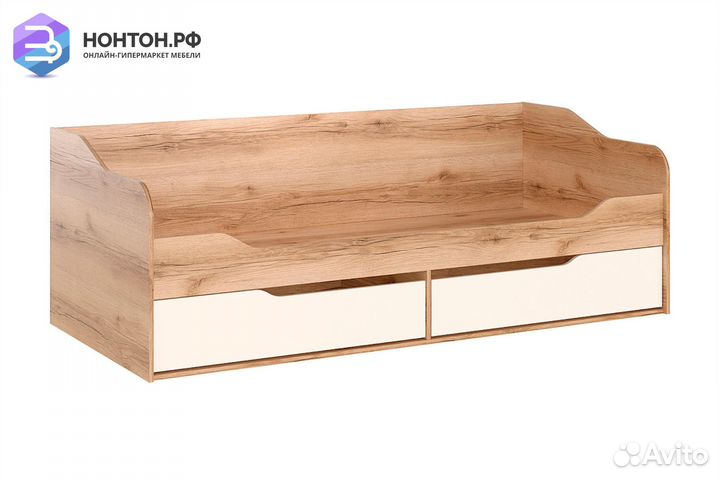 Кровать Рио 1 0.9 м дуб делано / белый