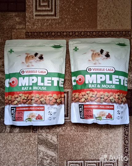 Корм Для Крыс и Мышей:Complete Rat&Mouse:2шт