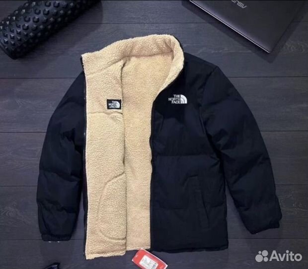 Куртка the north face барашек двусторонняя