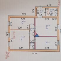 Дом 54 м² на участке 20 сот.