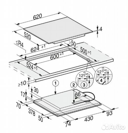 Индукционная Варочная панель Miele km7564fl