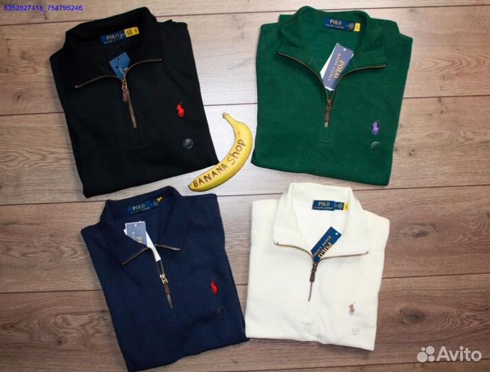 Polo Ralph Lauren джемпер полузамок черный (Арт.94657)