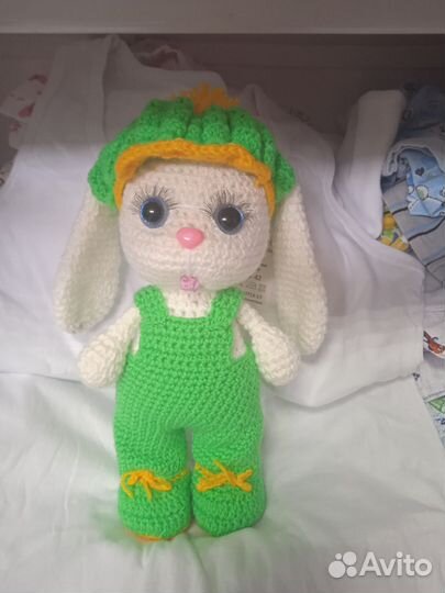 Мягкая игрушка заяц ручной работы