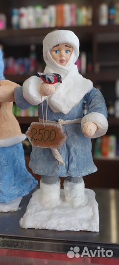 Ватные игрушки,дед мороз,снегурочка