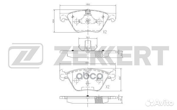 Колодки торм. диск. передн. BMW 5 (F10 F11) 10