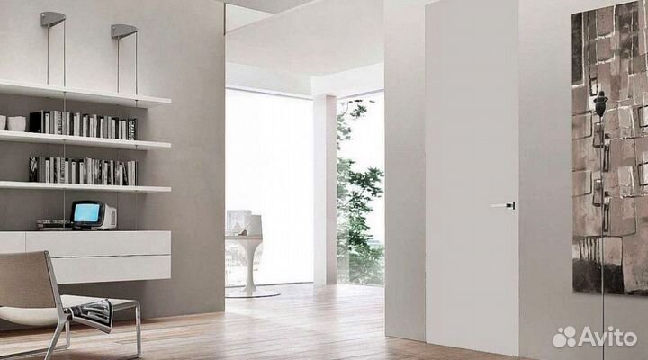 Межкомнатная скрытая дверь под покраску