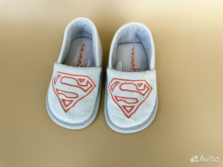 Домашние тапочки Zara home 24 25 детские superman