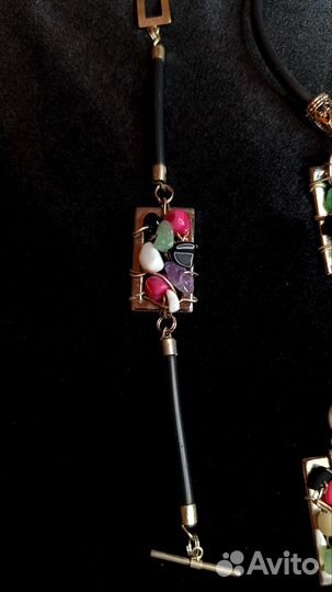 Колье, браслет, серьги сделаны под заказ