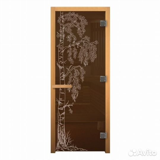 Дверь стекло Бронза Матовая 