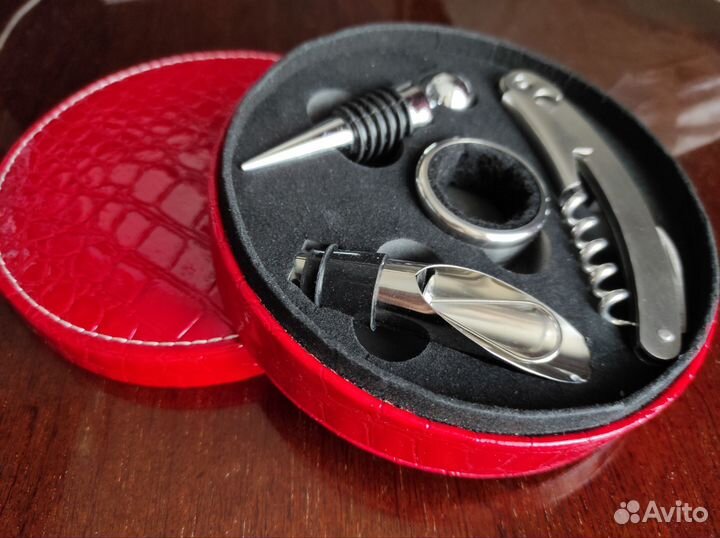 Подарочный набор сомелье для вина. Штопор, нож