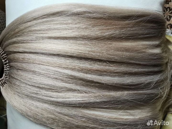 Волосы для наращивания 60 см блонд