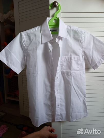 Рубашка белая новая. Размер 122-128