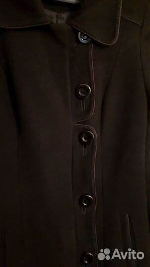 Пальто женское черное демисезонное, р.44-46