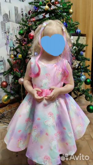 Нарядное платье для девочки 98 104 на новый год
