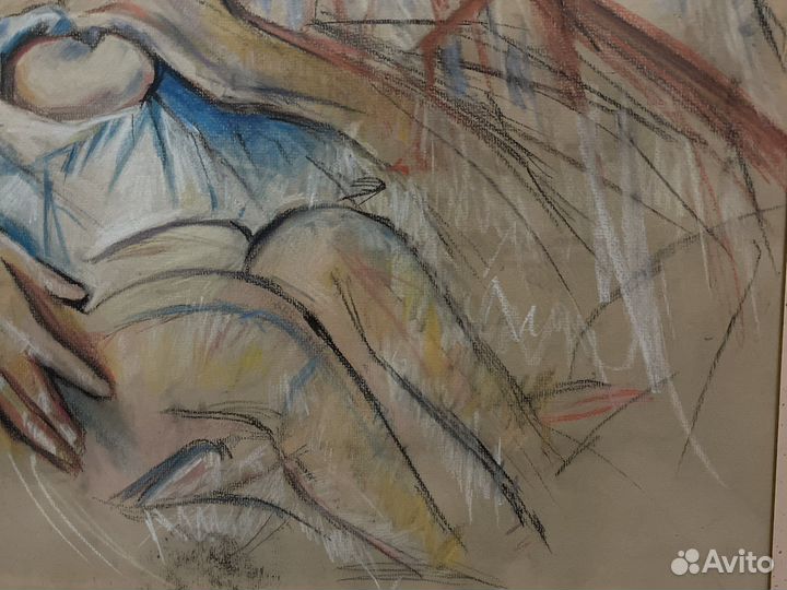 Картина пастелью на пастельной бумаге