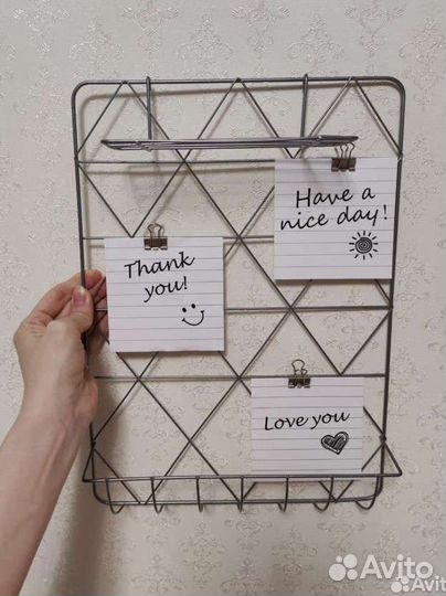 Держатель для фото и заметок/настенный органайзер