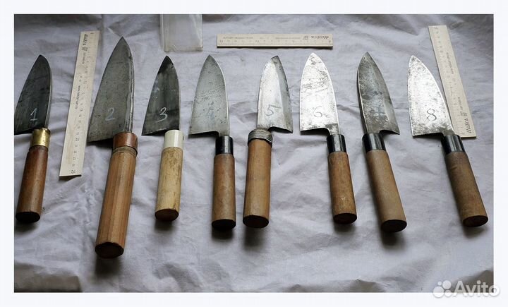 Япония Ковка Клеймо Кухонные старинные ножи