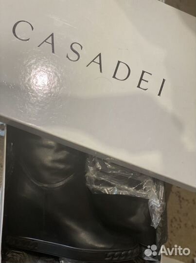 Сапоги зимние casadei 40 новые черные