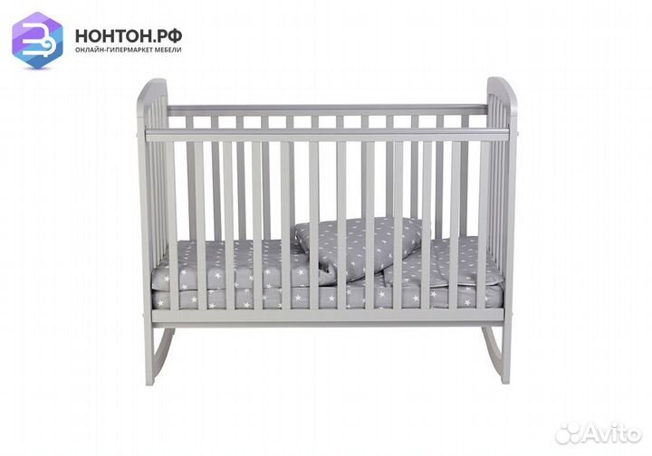 Кроватка детская Simple 304 серая