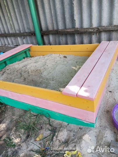 Детская песочница деревянная 100*150, б/у