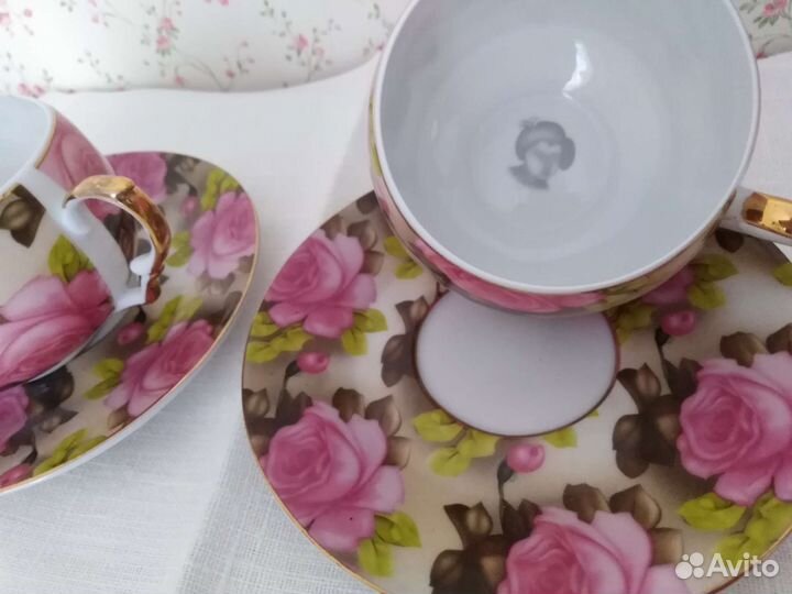 Чайные чашки с блюдцами японская коллекция