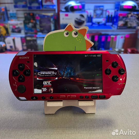 Sony PSP Red Black 3008 4gb + 4 игры прошитая