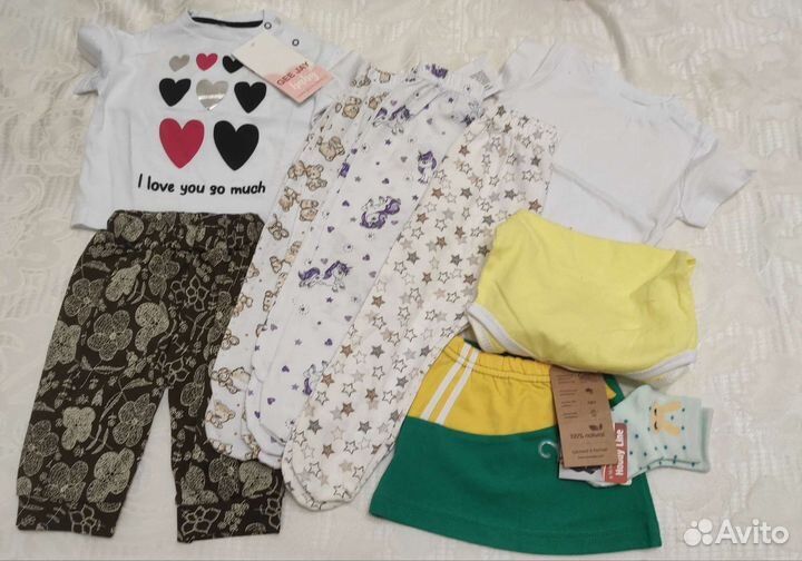 Детские вещи пакетом на девочку новые 62 - 74-80