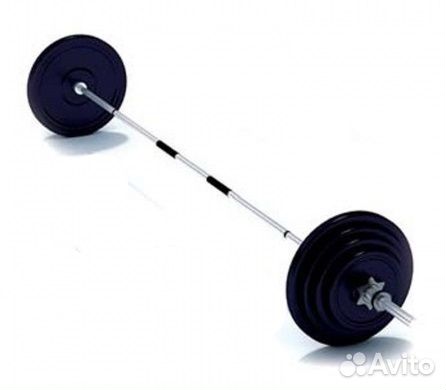 Штанга 53 -65 кг, диски обрезиненные (Акция)