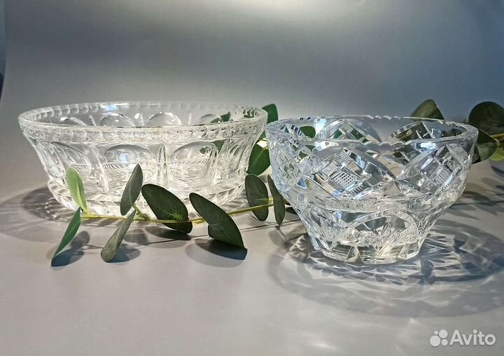 Хрустальные салатницы времен СССР винтаж