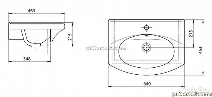 Santeri Новая грань 131207S0011B0 Умывальник с переливом