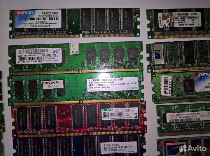 Память DDR, DDR-2, DDR-3, DDR-4, SD-RAM, SO-DIM