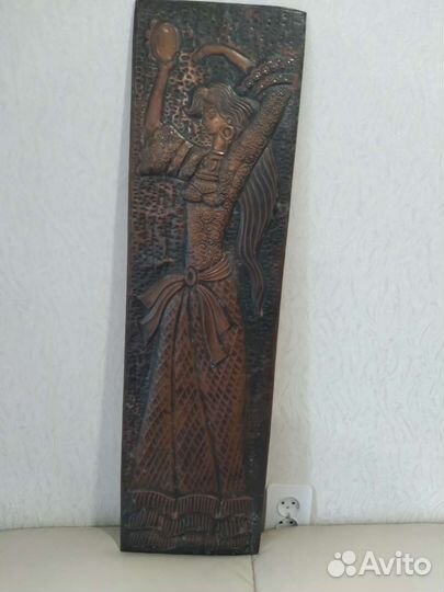 Чеканка медная,82 на 22 см