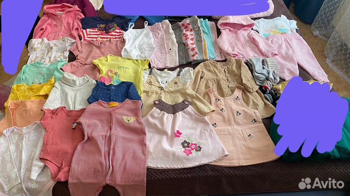Огромный пакет вещей для девочки 68-74