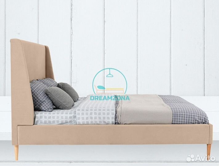 Кровать Кари с мягким изголовьем под заказ