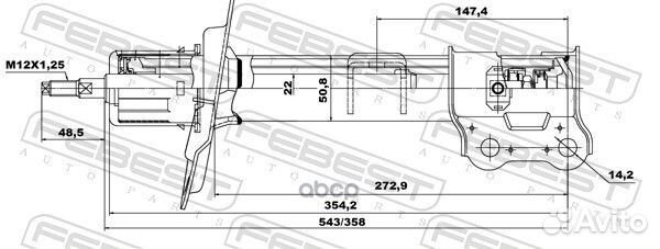 Амортизатор передний правый GAS.twin tube 12660