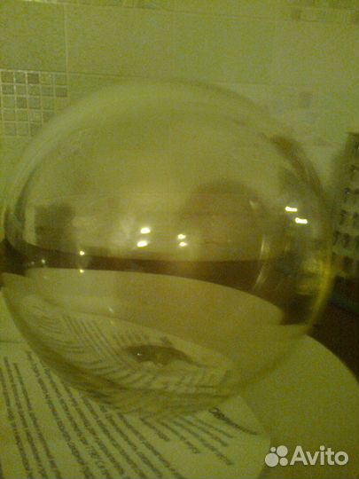 Прозрачный хрустальный шар СССР диам15 см тяжелый