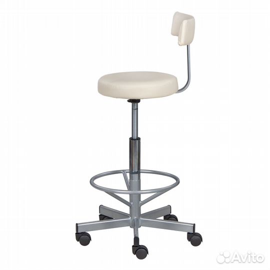 Стул мастера мд-9017 высокий, хром с опорой для но