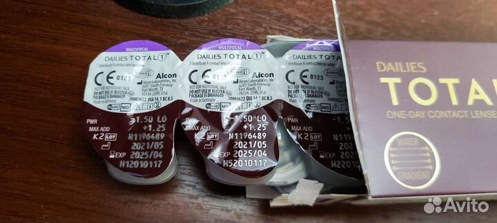 Линзы контактные Dailies Total 1 Multifocal -1,5