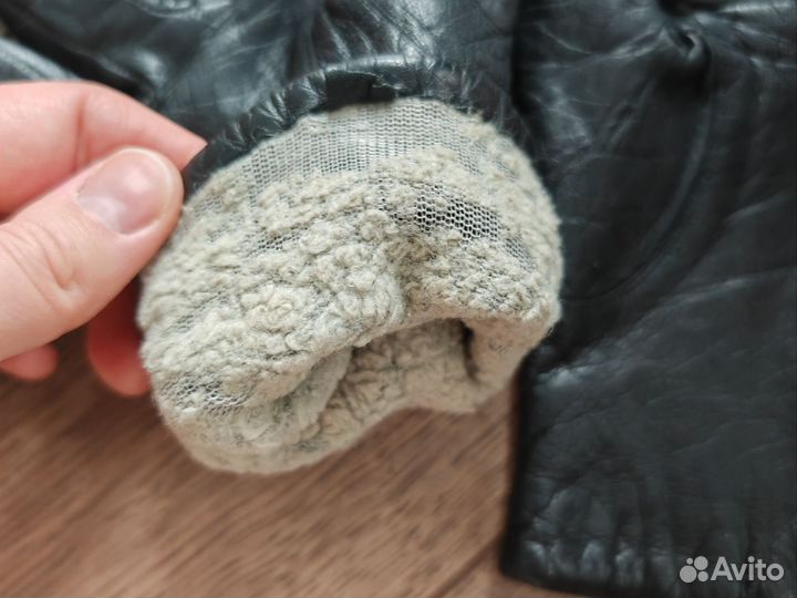 3 пары перчаток женских кожаных демисезонных