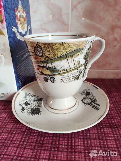 Бокал с блюдцем Дулево