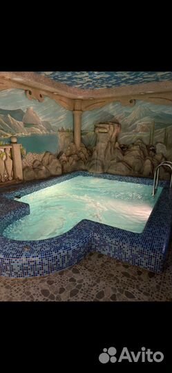 Баня сауна С тёплым бассейном 35градусов