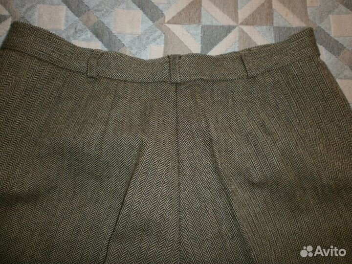 Брюки из шерстяного твида