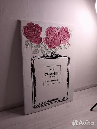 Картина из гипса Chanel № 5