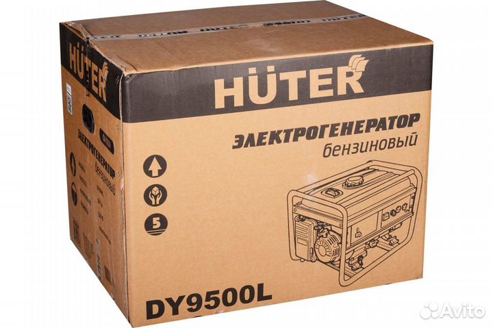 Портативный бензогенератор huter DY9500L