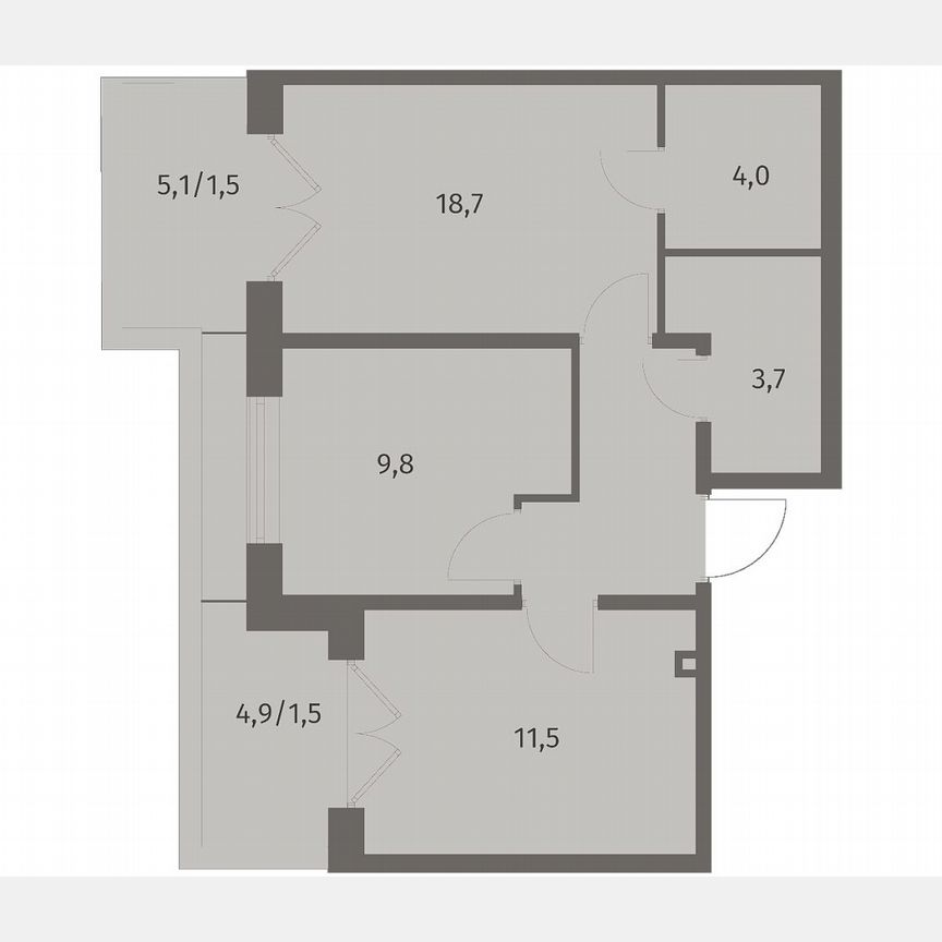 2-к. квартира, 50,8 м², 8/8 эт.