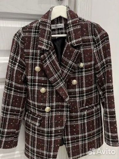 Пиджак твидовый xs