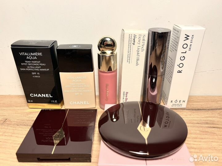 Косметика Charlitte Tilbury, Chanel, Rare beauty
