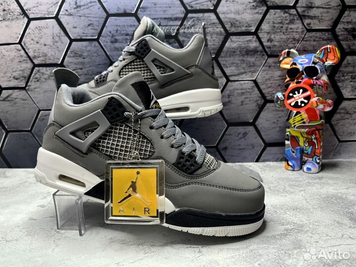 Кроссовки Nike Jordan 4 серые