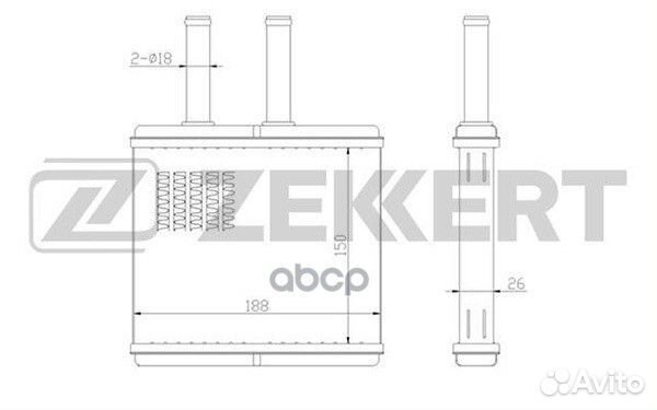Радиатор отоп. Chevrolet Aveo (T200 T250 T255