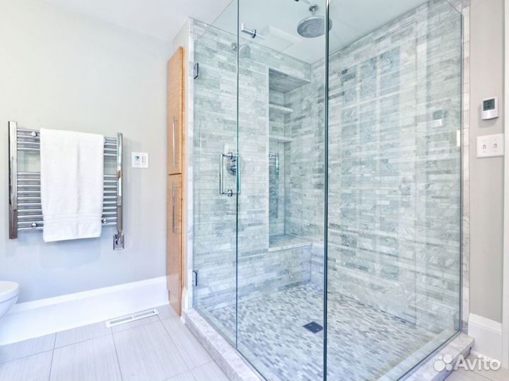 Стеклянные душевые для ванной